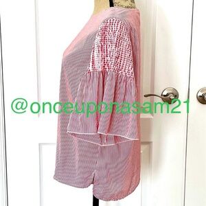 🔥 LIKE NEW Italy Vineyard Vines Bell Sleeve Boho Blouse Tunic ITALIAN BLOUSE